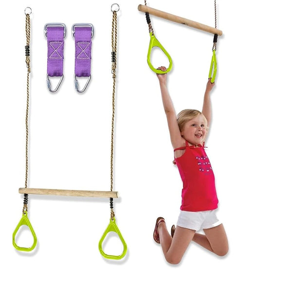TRAILBLAZE Trapeze Bar Gym Rings | Lime