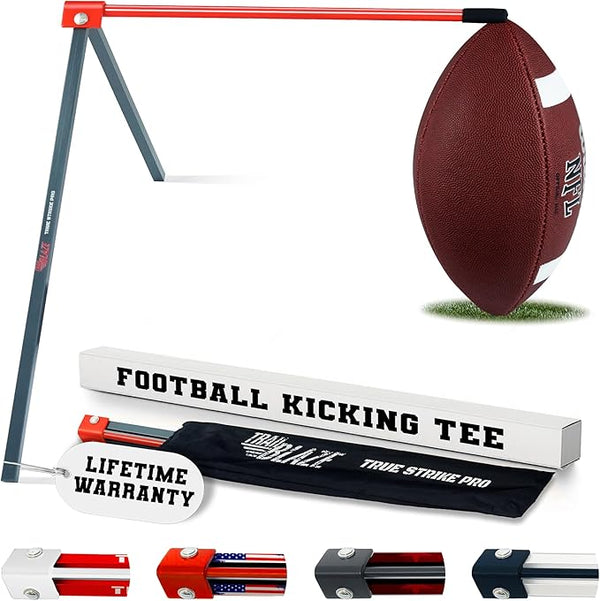 True Strike Pro Football Kicking Tee Grey & Orange