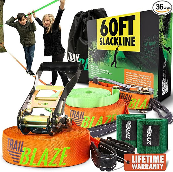 Trailblaze Slackline Kit with Tree Protectors - Complete Kit