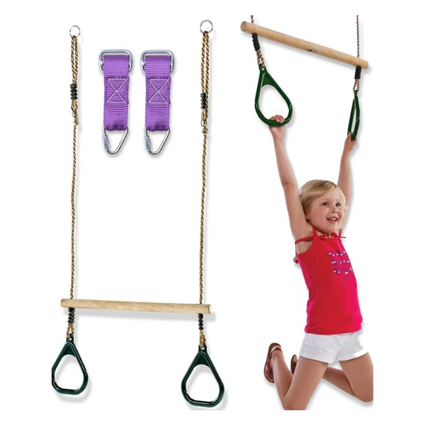 TRAILBLAZE Trapeze Bar Gym Rings | Green